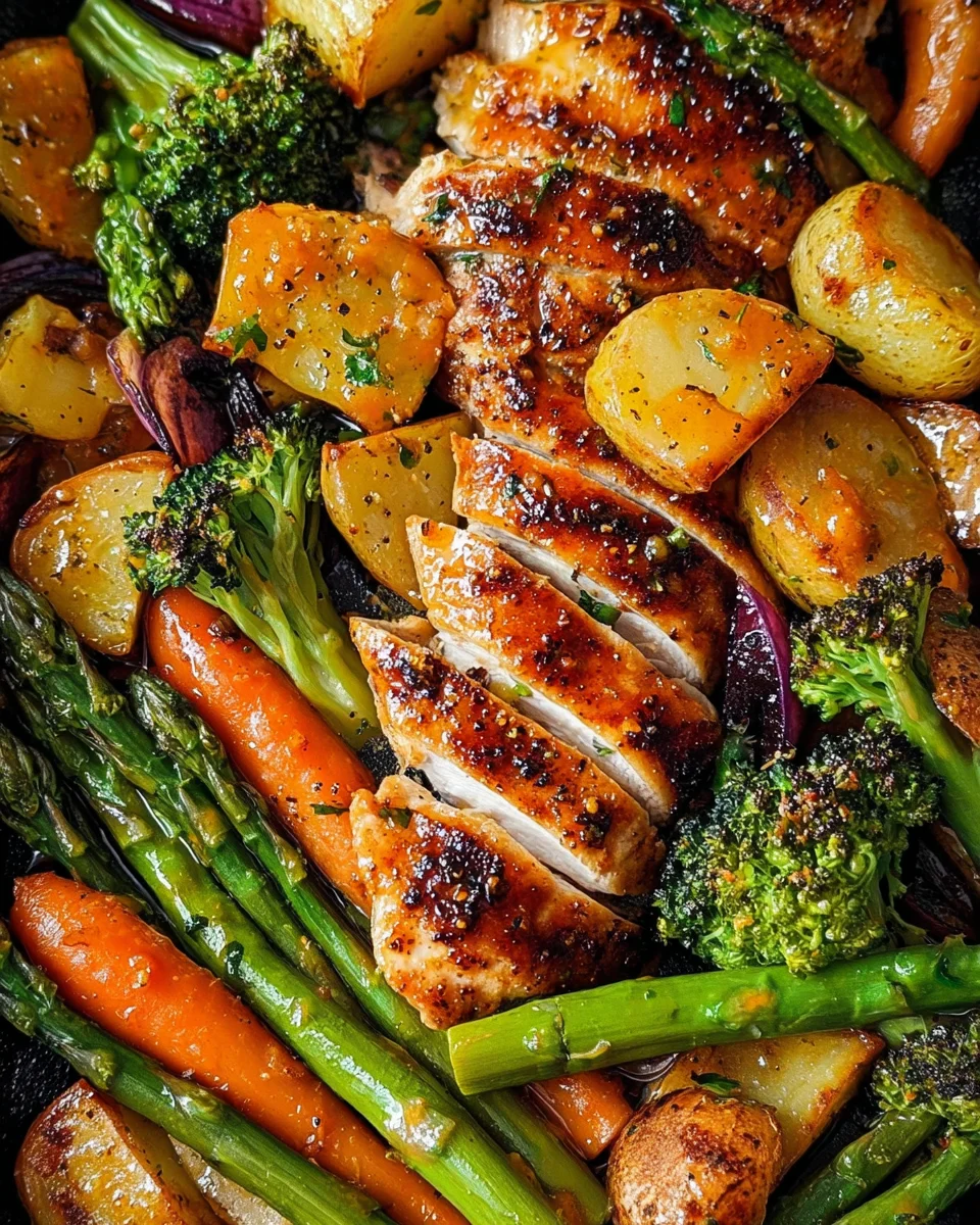 35 Minutes & One Sheet Pan Is All You Need For This Honey Mustard Chicken Recipe