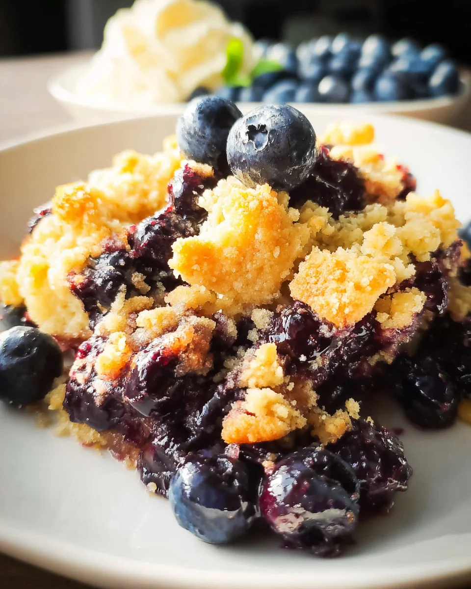 4 Ingredient Blueberry Cobbler