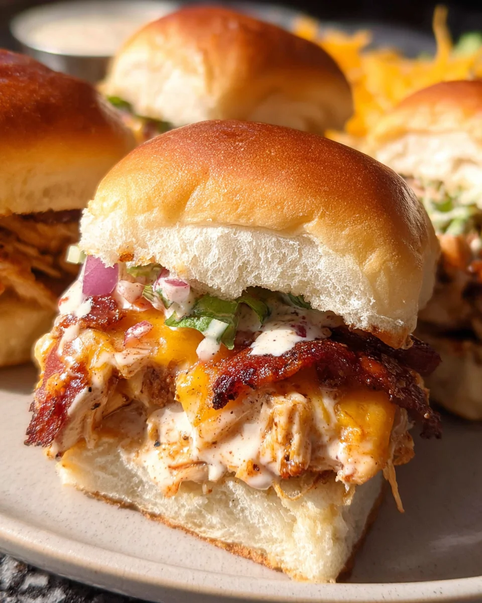 Bacon Ranch BBQ Chicken Sliders 19 Bacon
