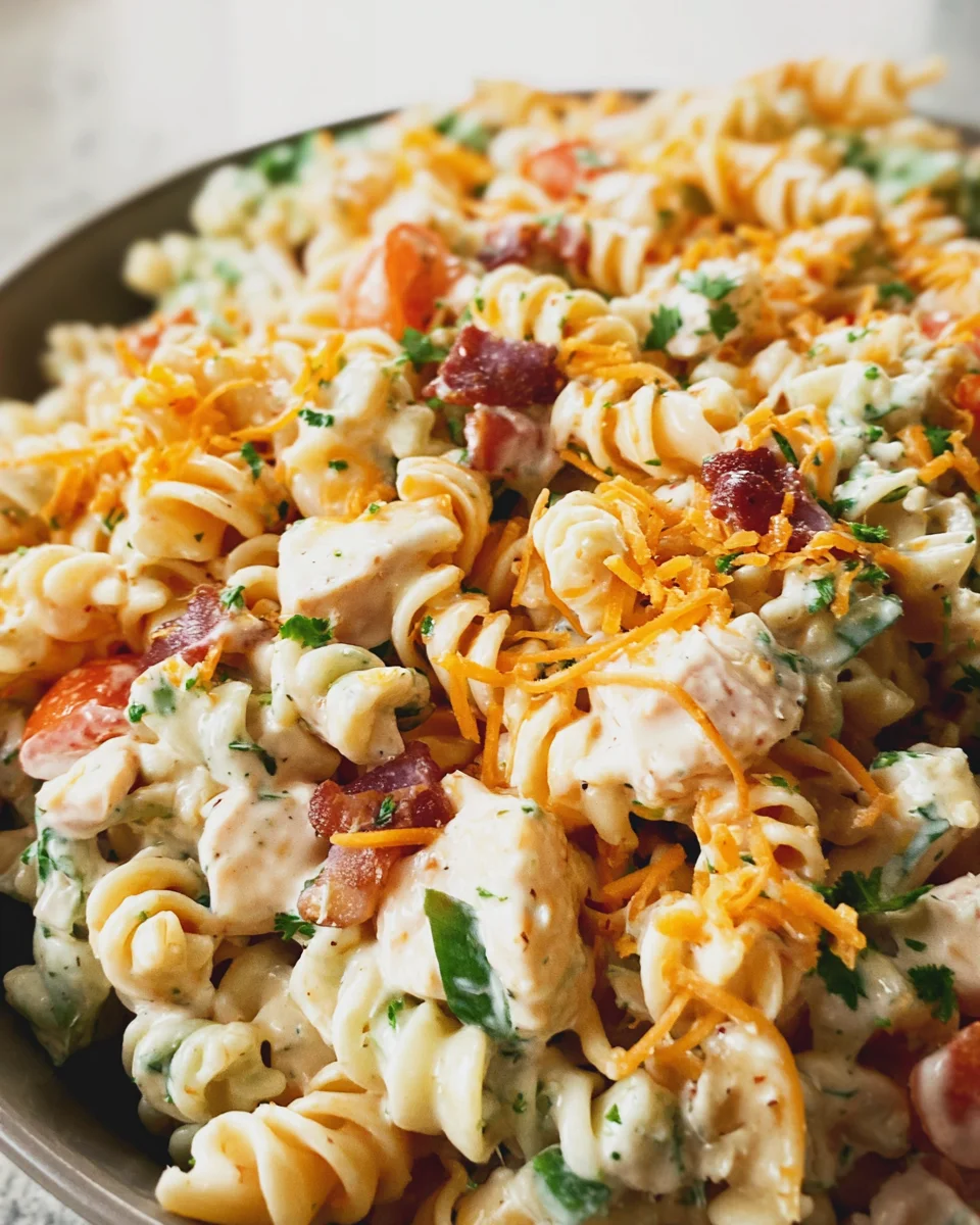 Bacon Ranch Pasta Salad 17 Bacon