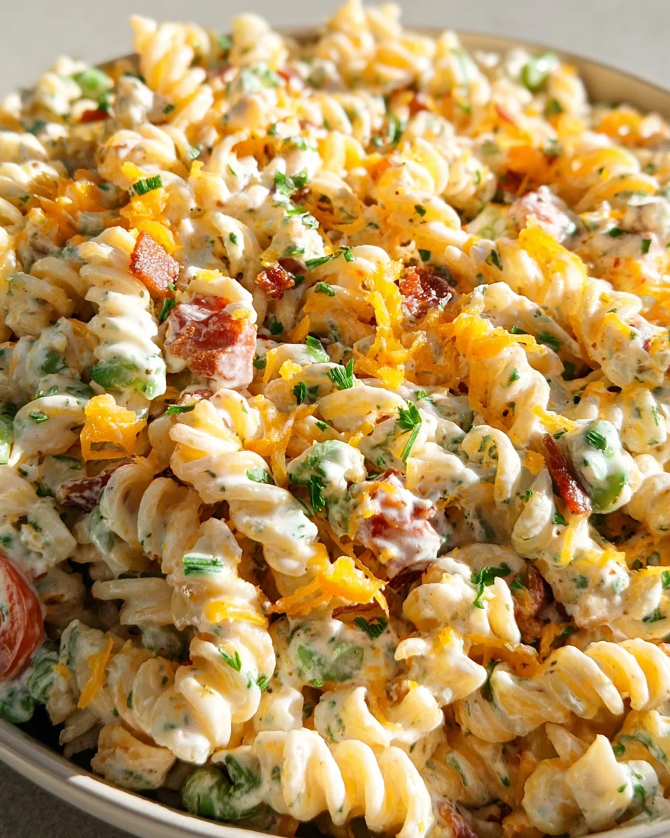 Bacon Ranch Pasta Salad 18 Bacon