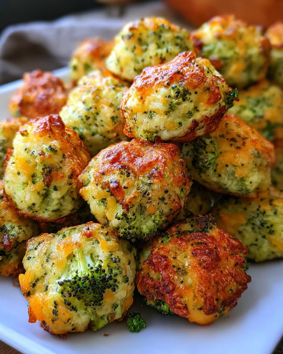 Baked Broccoli Cheese Balls 20 Baked