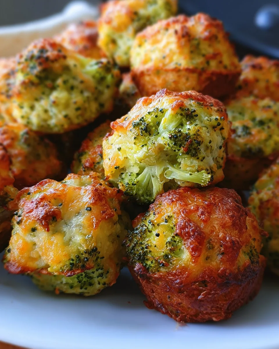 Baked Broccoli Cheese Balls 21 Baked