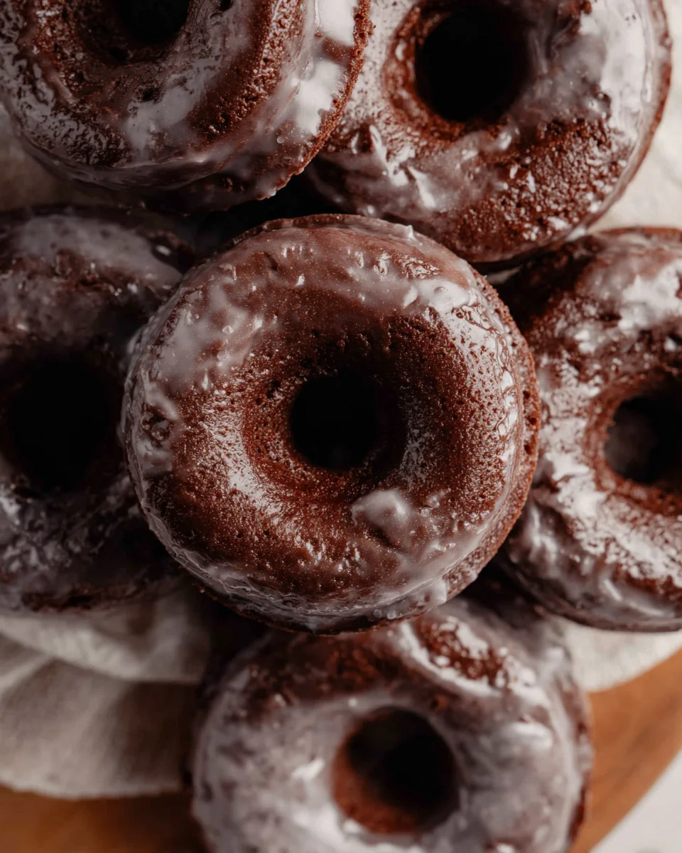 Baked Chocolate Cake Doughnuts