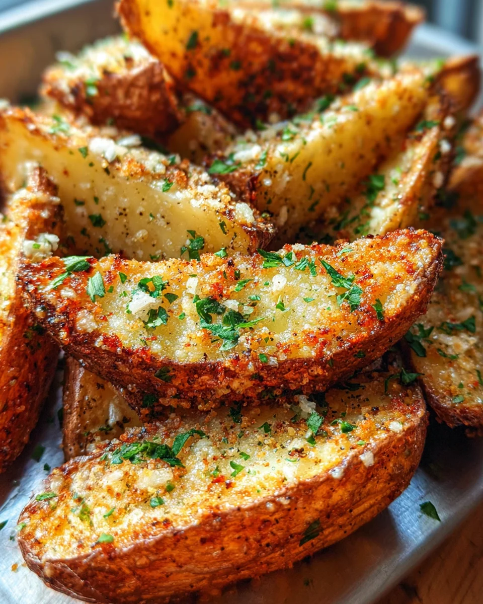 Baked Garlic Parmesan Potato Wedges