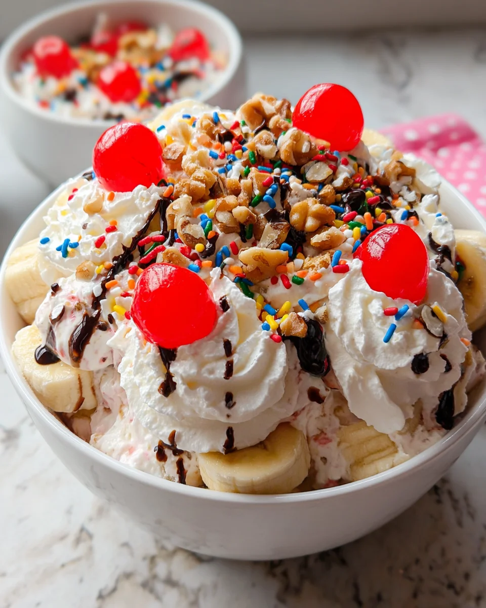 Banana Split Fluff Salad