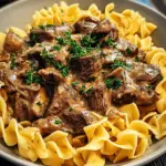 Beef Stroganoff with Egg Noodles
