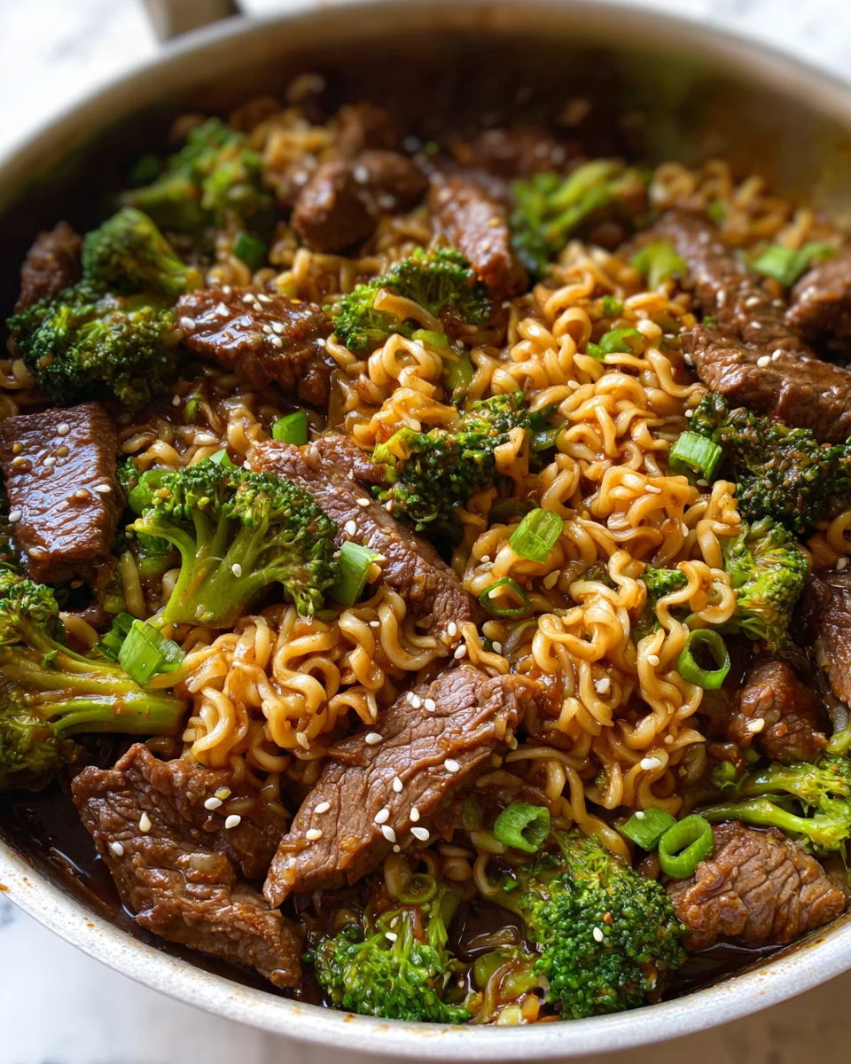 Beef and Broccoli Ramen Stir Fry