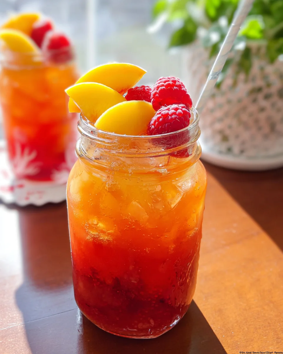 Bellini Peach Raspberry Iced Tea