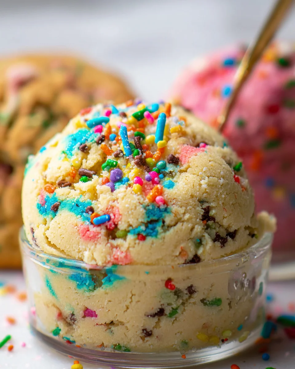 Birthday Cake Protein Cookie Dough