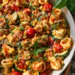 Cheese Tortellini with Summer Veggies 24 Cheese Tortellini with Summer Veggies
