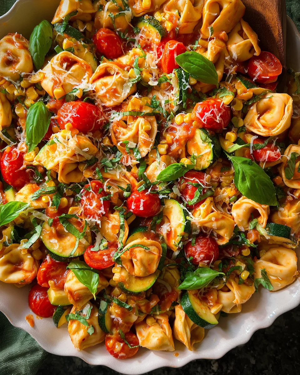 Cheese Tortellini with Summer Veggies 23 Cheese