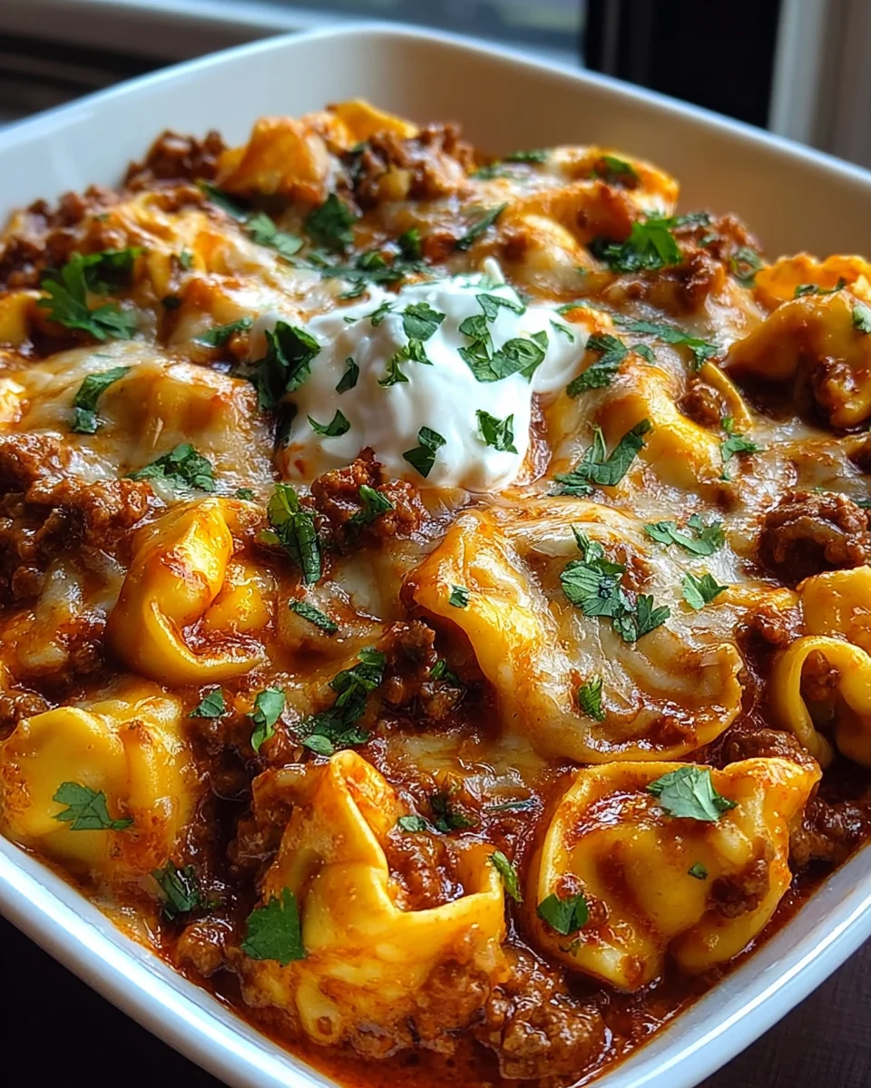 Cheesy Beef Enchilada Tortellini 26 Cheesy