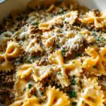 Cheesy Beef and Bowtie Pasta in Garlic Butter 24 Cheesy Beef and Bowtie Pasta in Garlic Butter