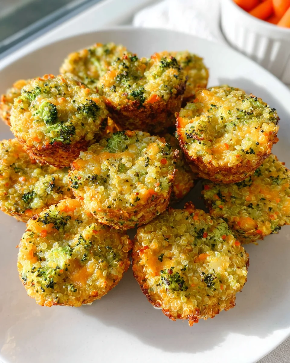 Cheesy Broccoli Quinoa Bites