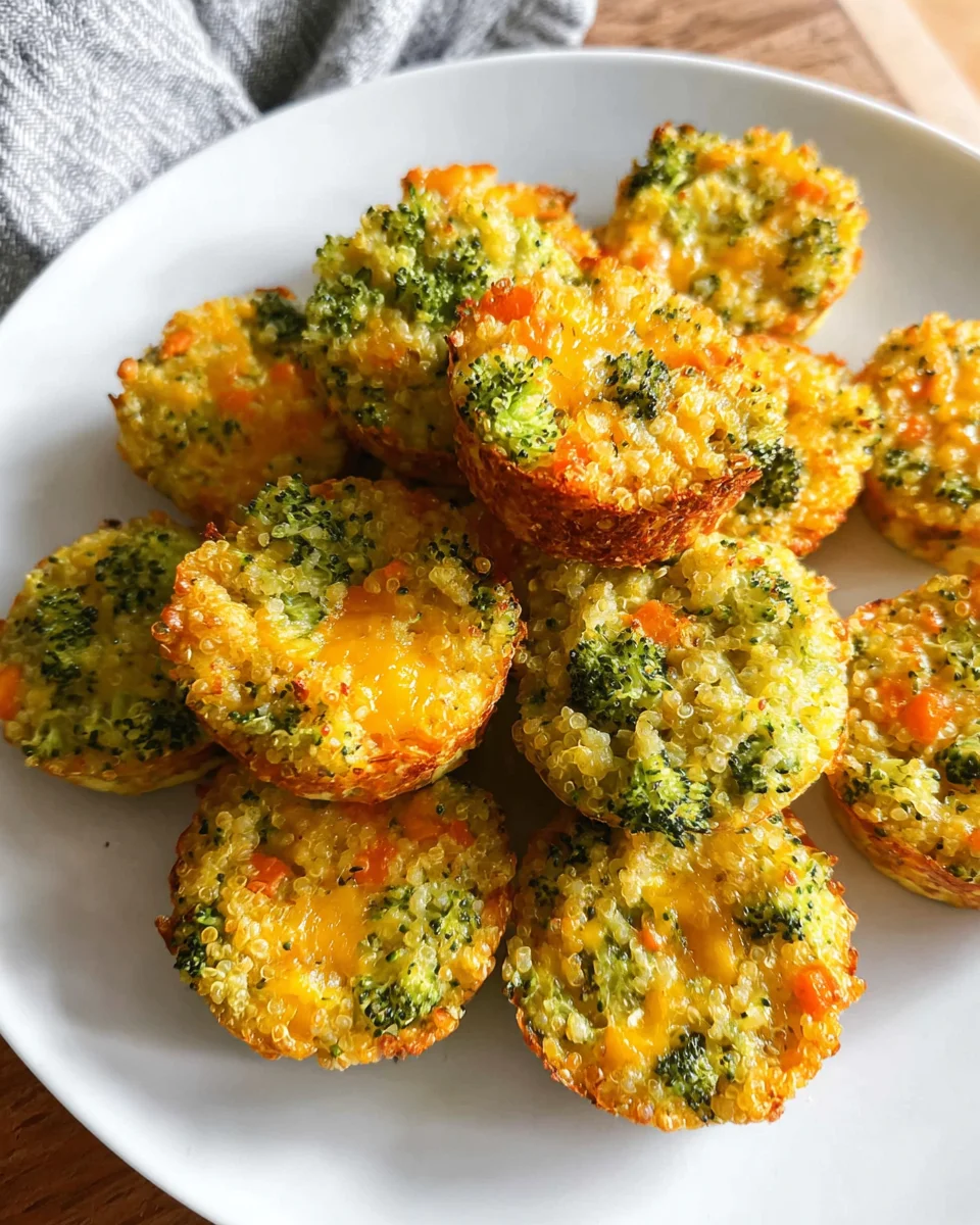 Cheesy Broccoli Quinoa Bites 17 Cheesy