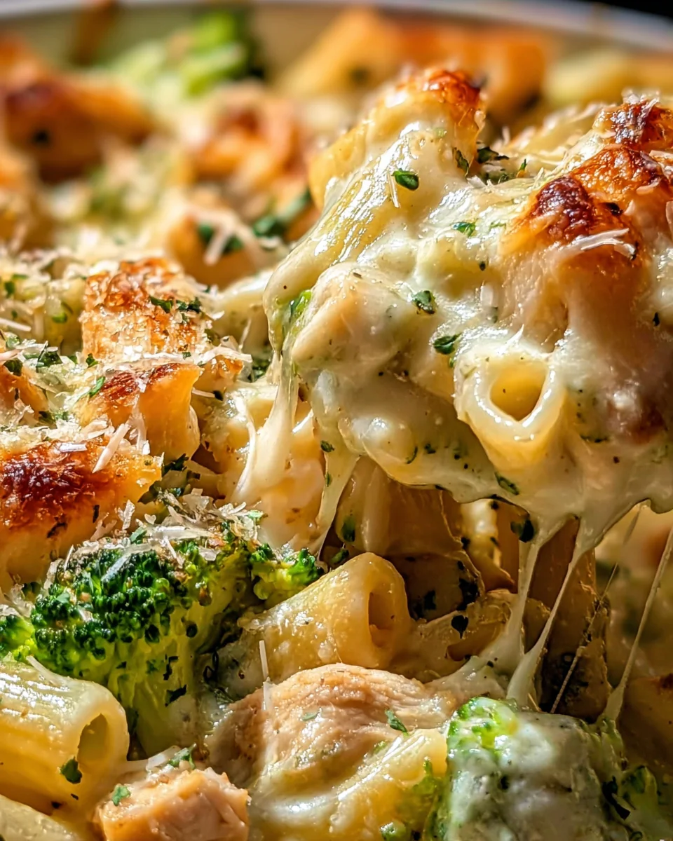 Chicken and Broccoli Alfredo Bake
