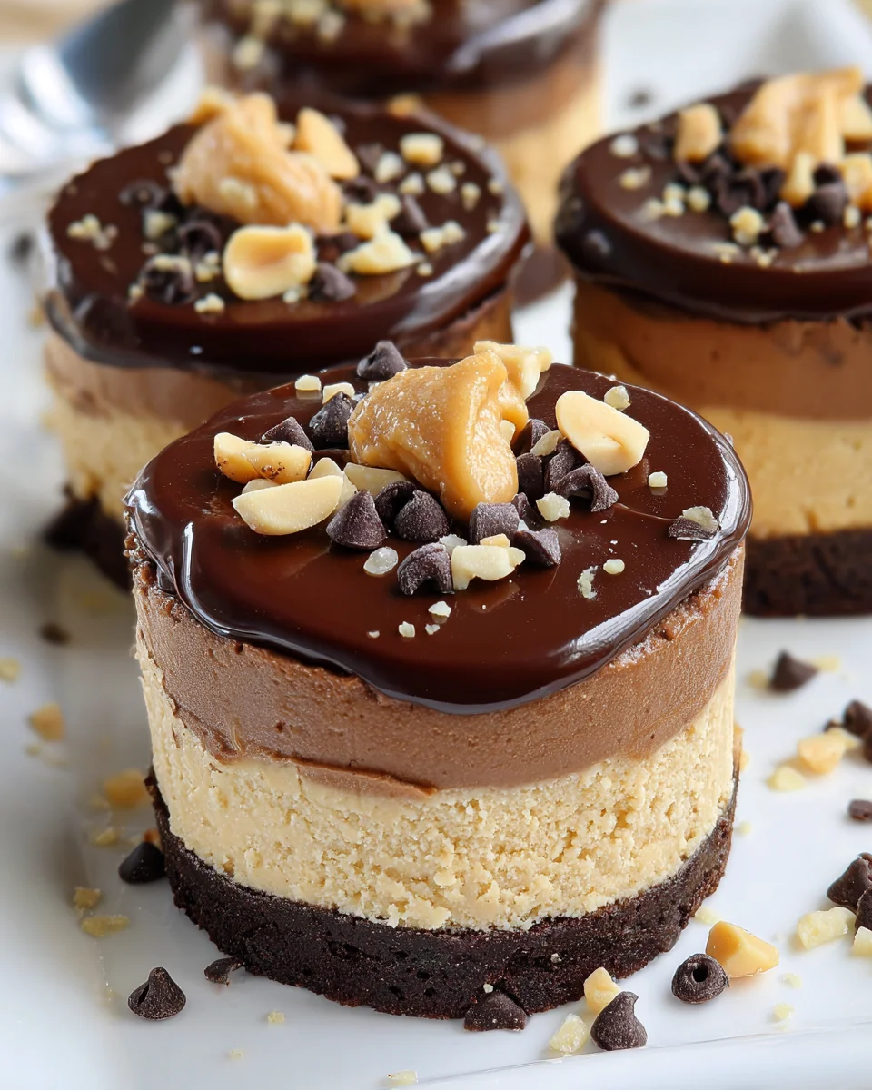 Chocolate Peanut Butter Mini Cheesecakes 24 Chocolate