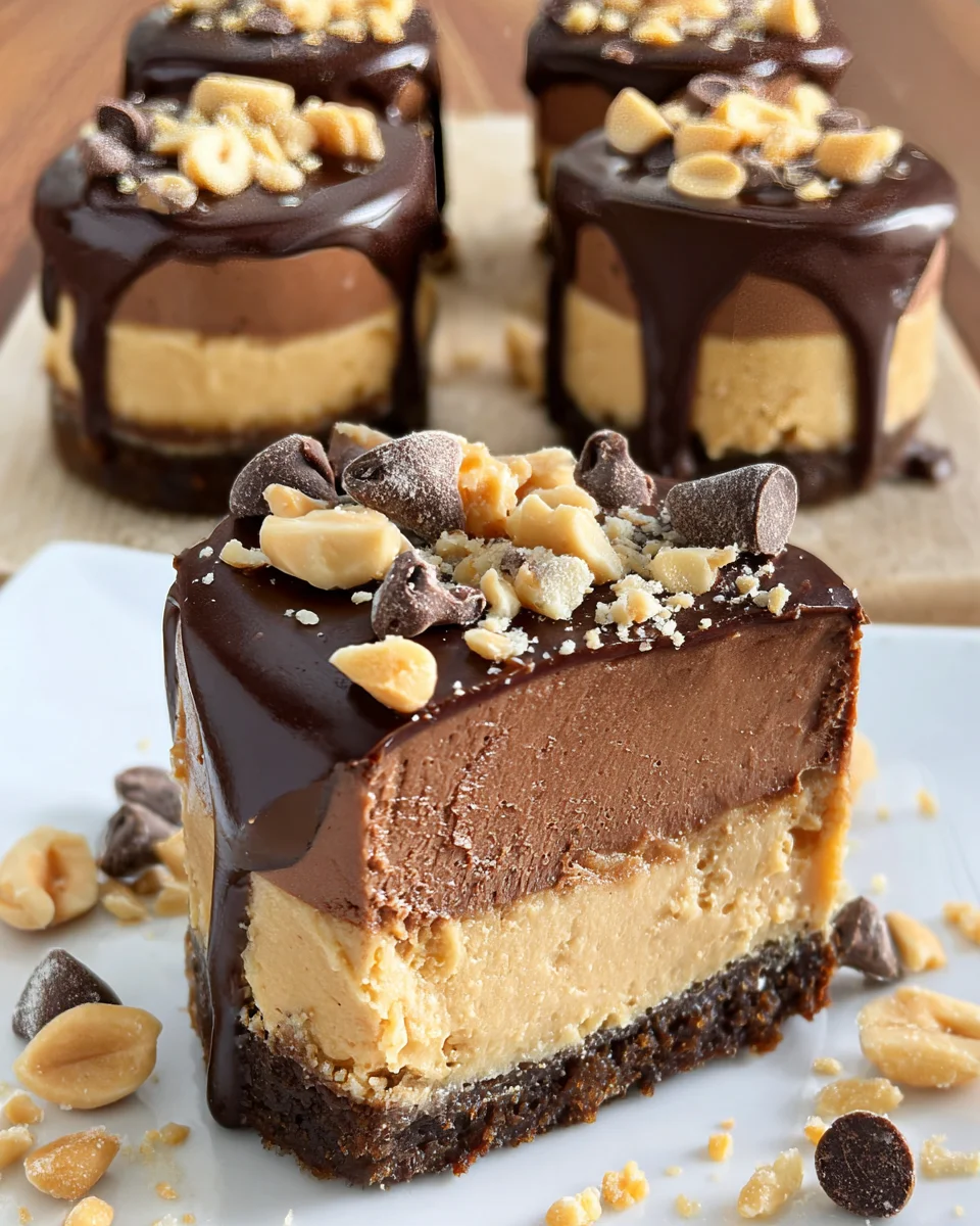Chocolate Peanut Butter Mini Cheesecakes 25 Chocolate