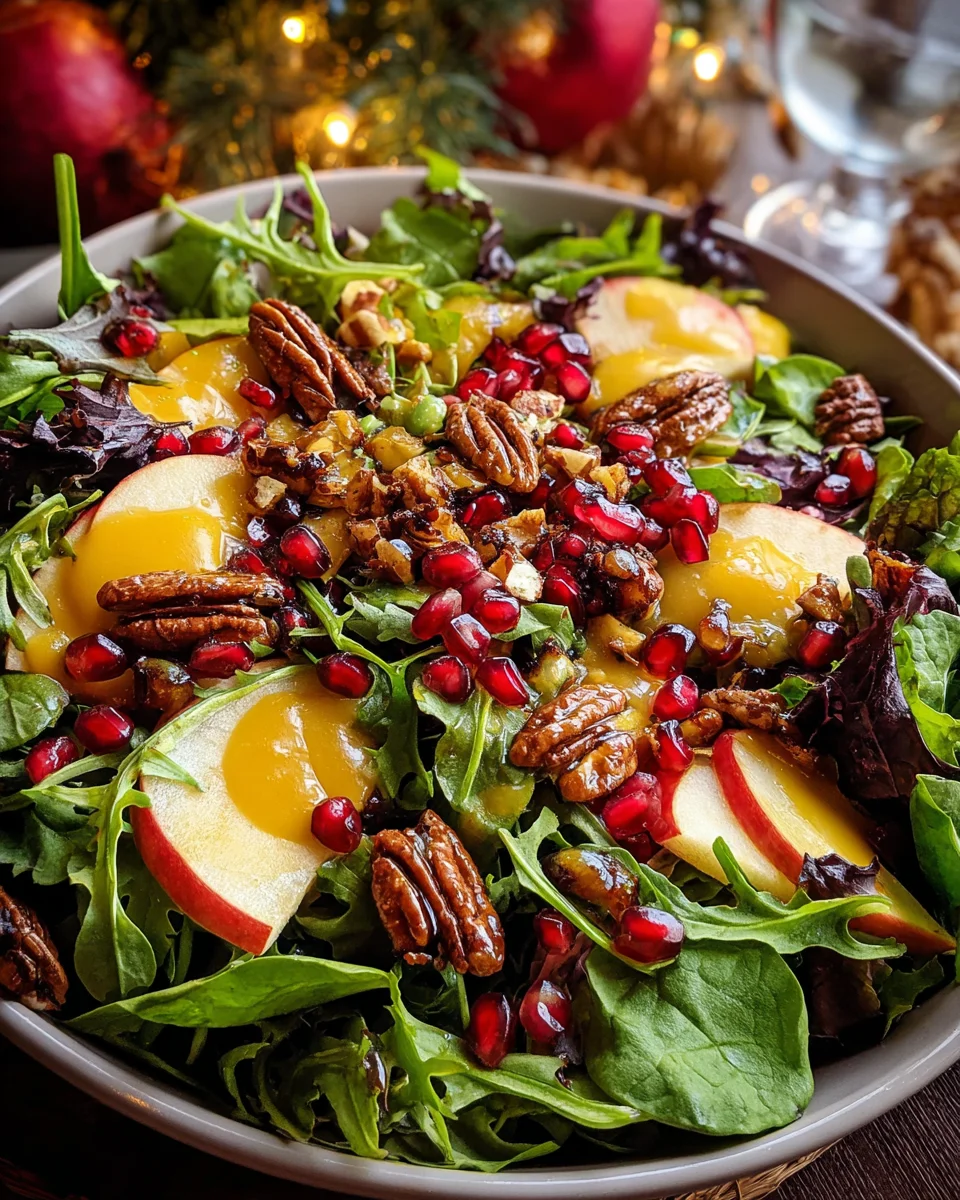 Christmas Salad with Honey Mustard Dressing