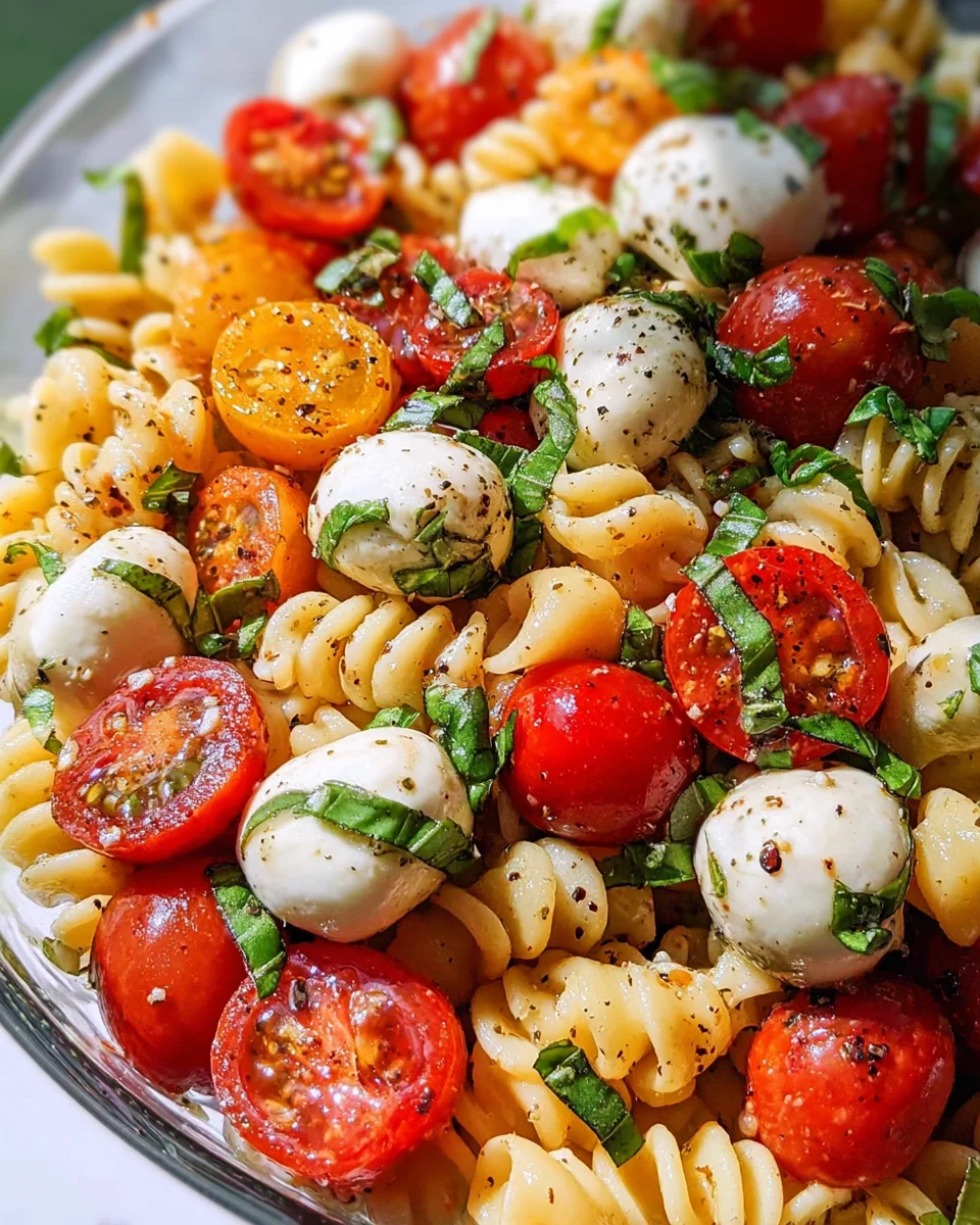 Creamy Caprese Pasta Salad 17 Creamy