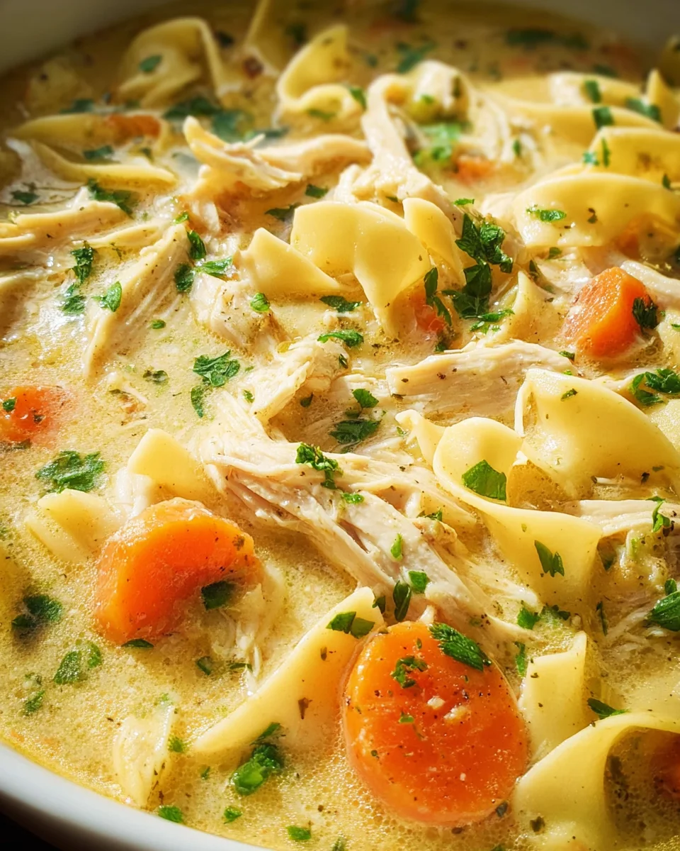 Creamy Chicken Noodle Soup Recipe