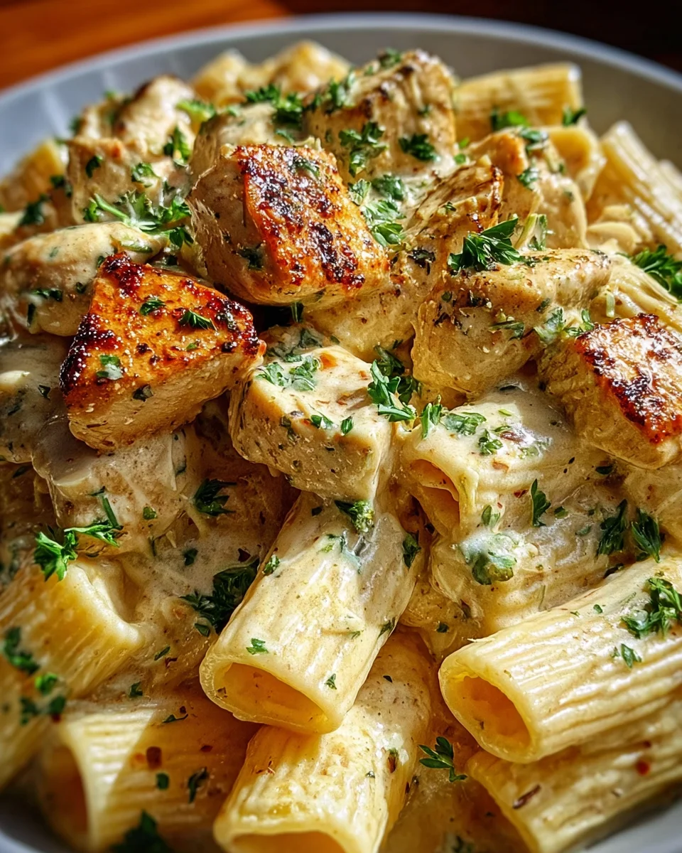 Creamy Garlic Butter Chicken and Rigatoni in Parmesan Sauce 19 Creamy