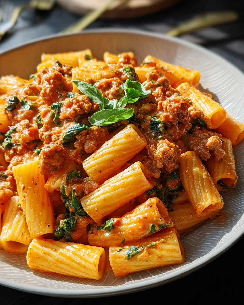 Creamy Sausage Rigatoni