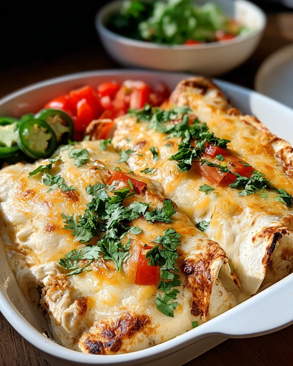 Creamy White Chicken Enchiladas 18 Creamy