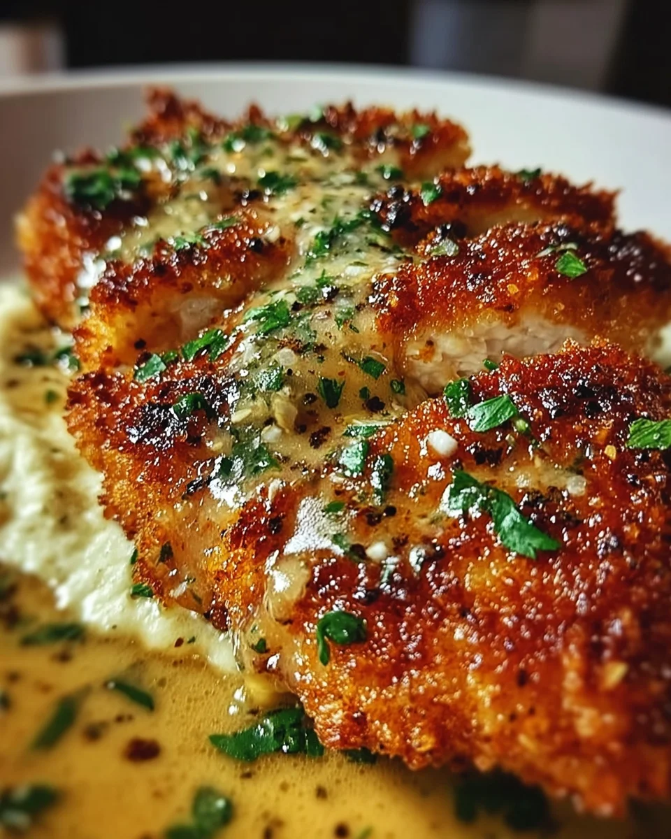 Crispy Parmesan Chicken with a Rich Garlic Sauce 22 Crispy