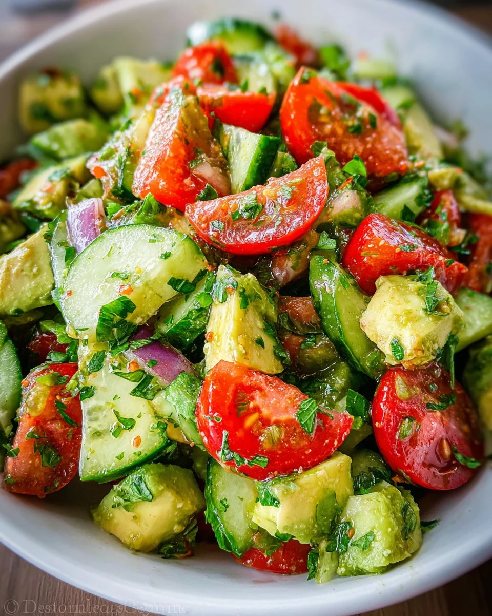 Cucumber Tomato Avocado Salad 19 Cucumber