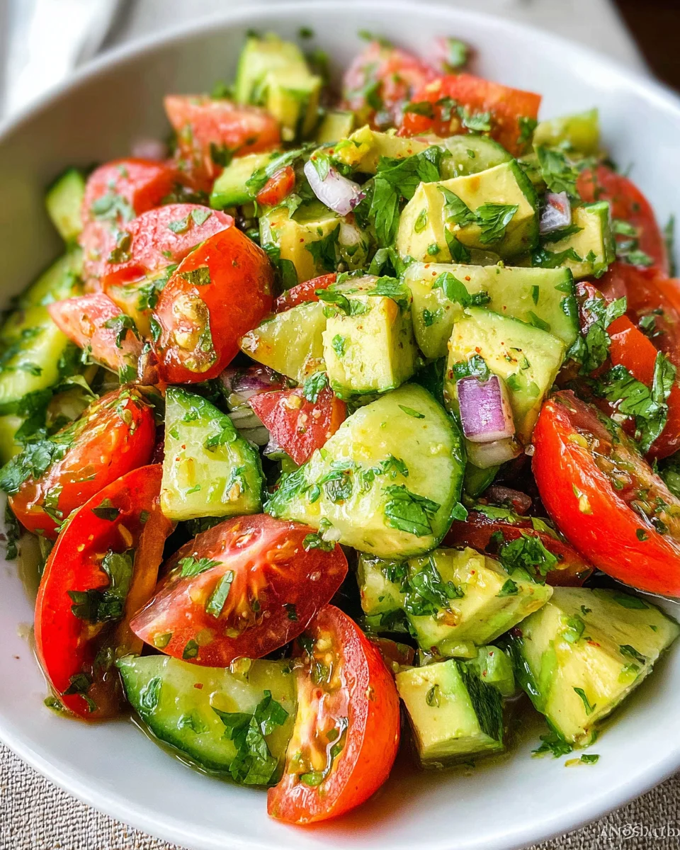 Cucumber Tomato Avocado Salad 20 Cucumber