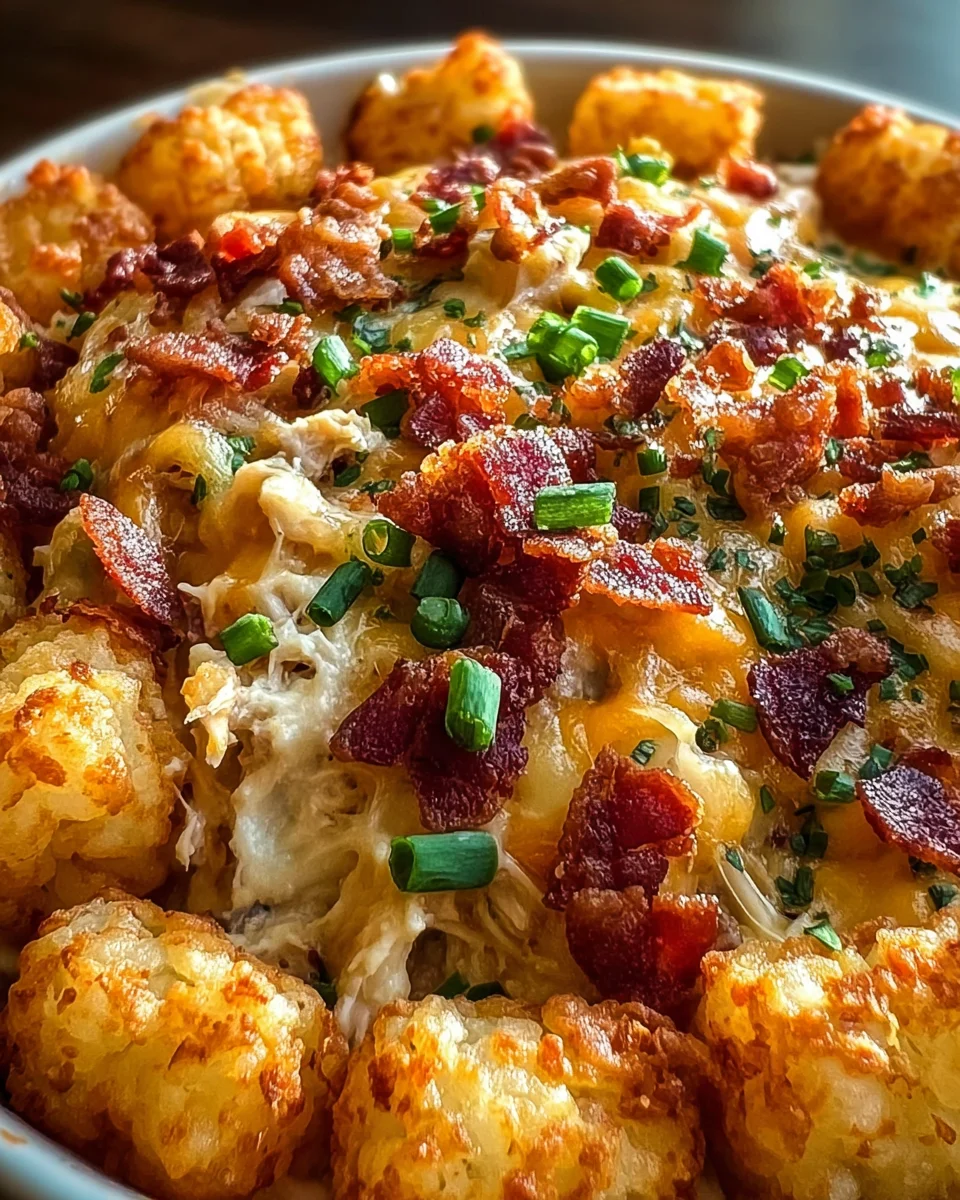 Easy Chicken Bacon Ranch Tater Tot Casserole 20 Easy