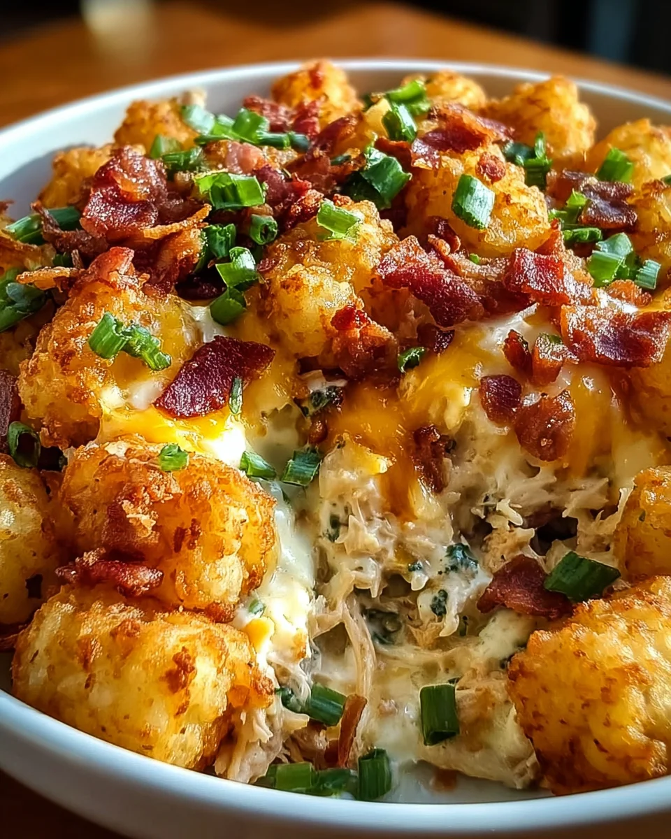 Easy Chicken Bacon Ranch Tater Tot Casserole 21 Easy