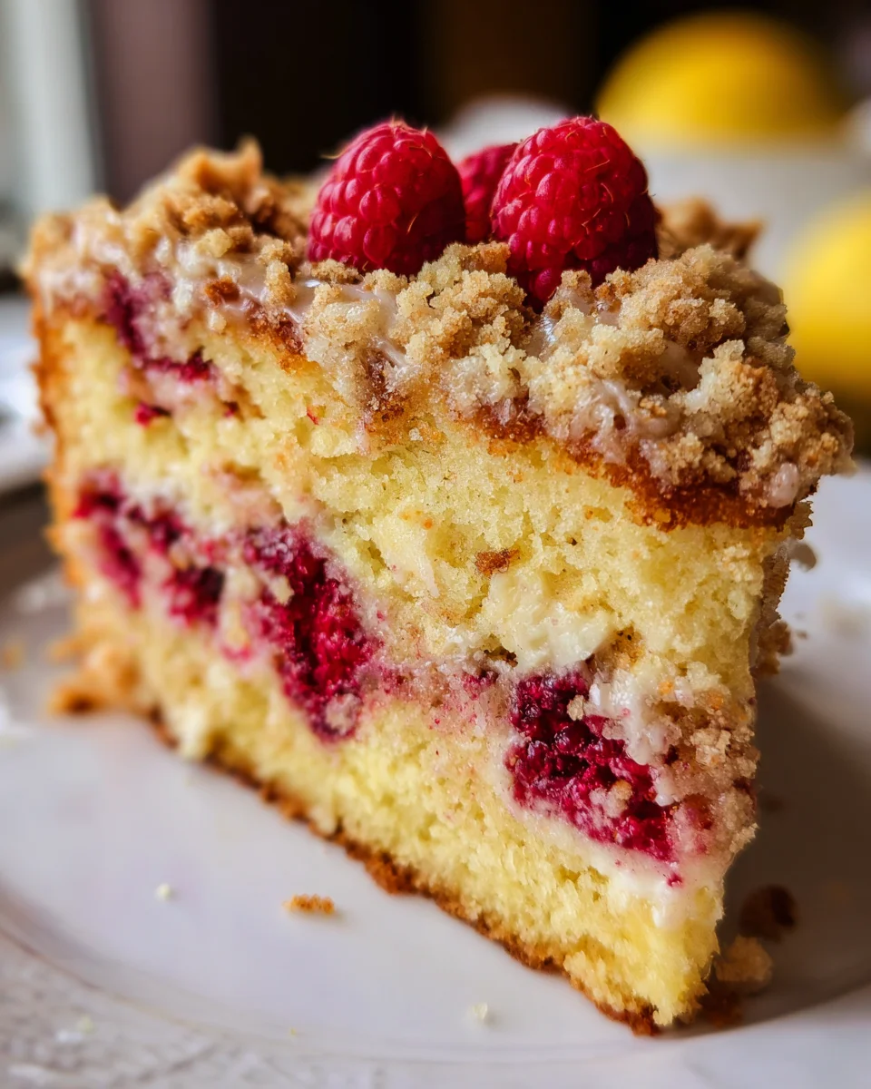 Easy Lemon Raspberry Cake with Crumb Topping 23 Easy