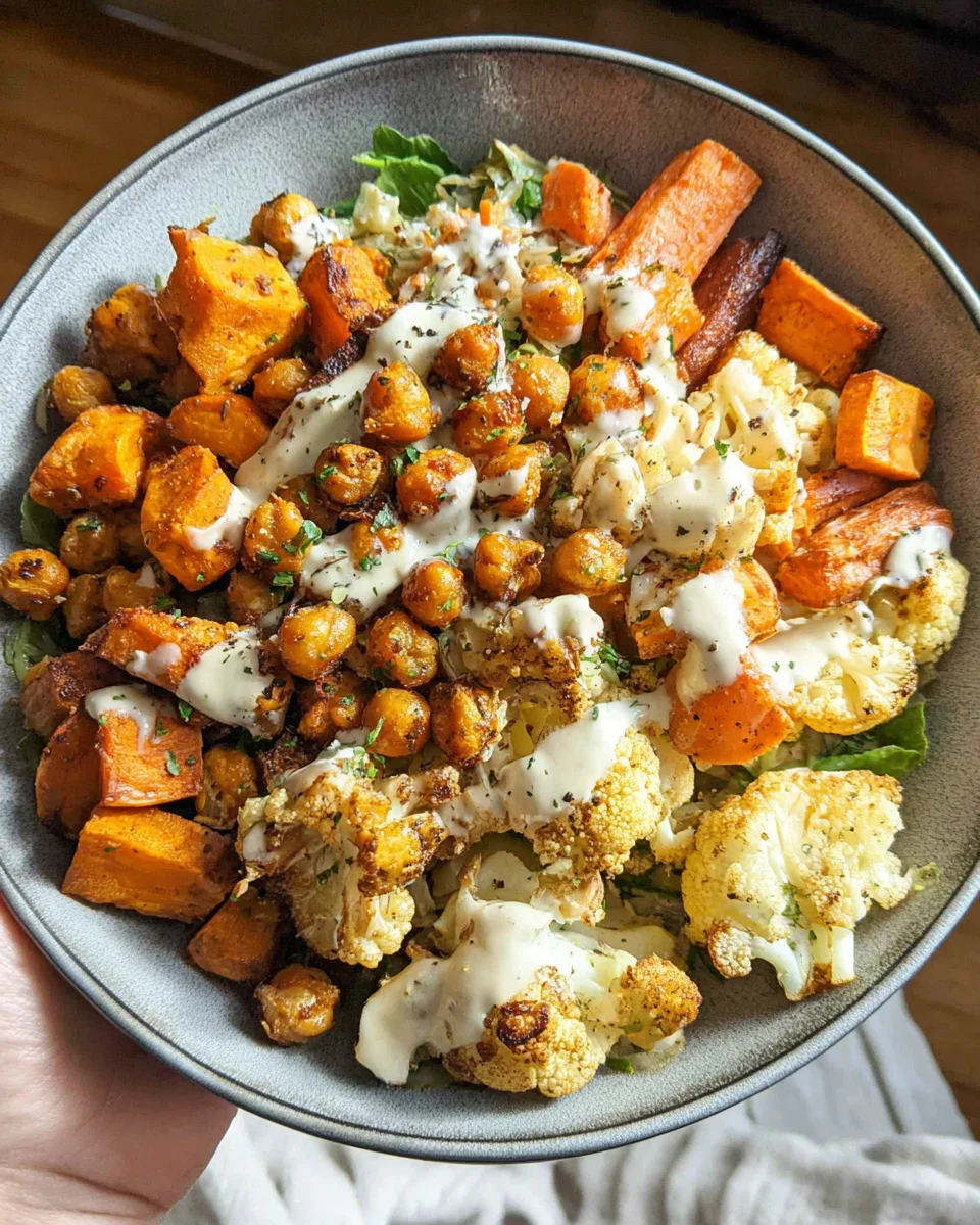 Easy Nourish Bowl Recipe with Tahini Yogurt Dressing