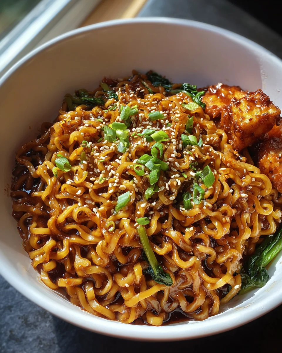 Easy Saucy Ramen Noodles