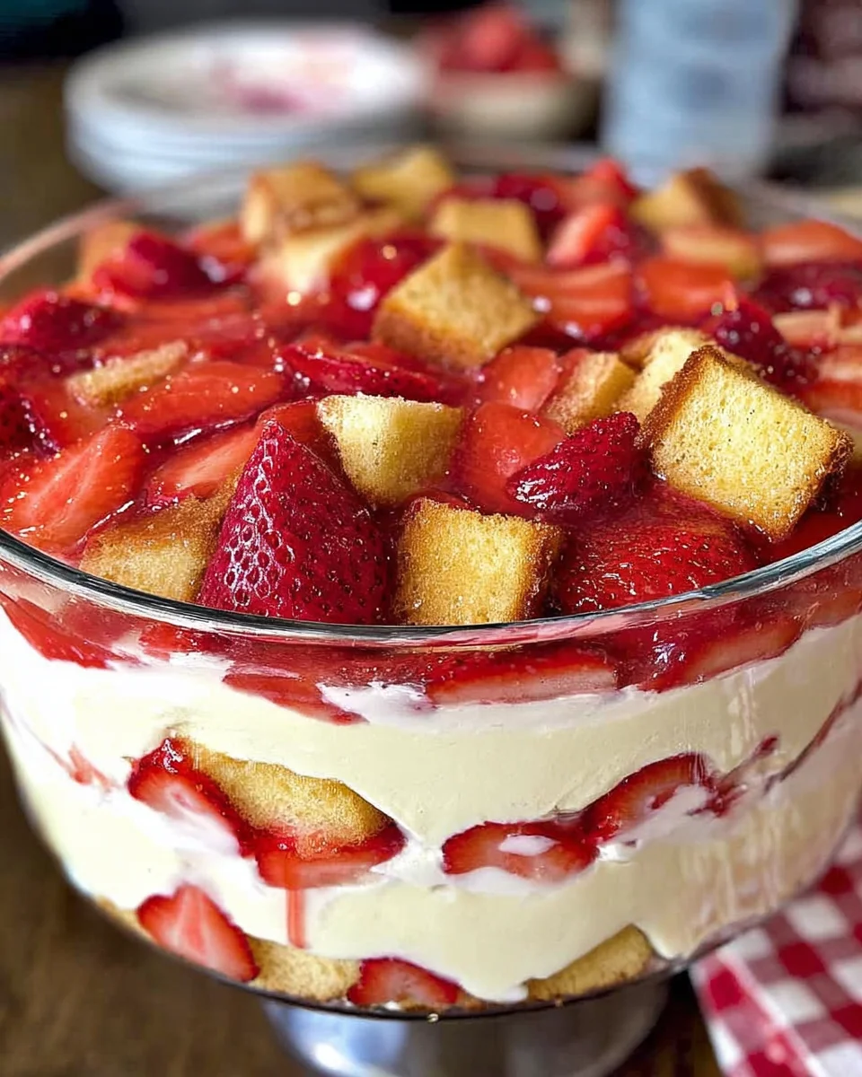Easy Strawberry Trifle with Pound Cake 16 Easy