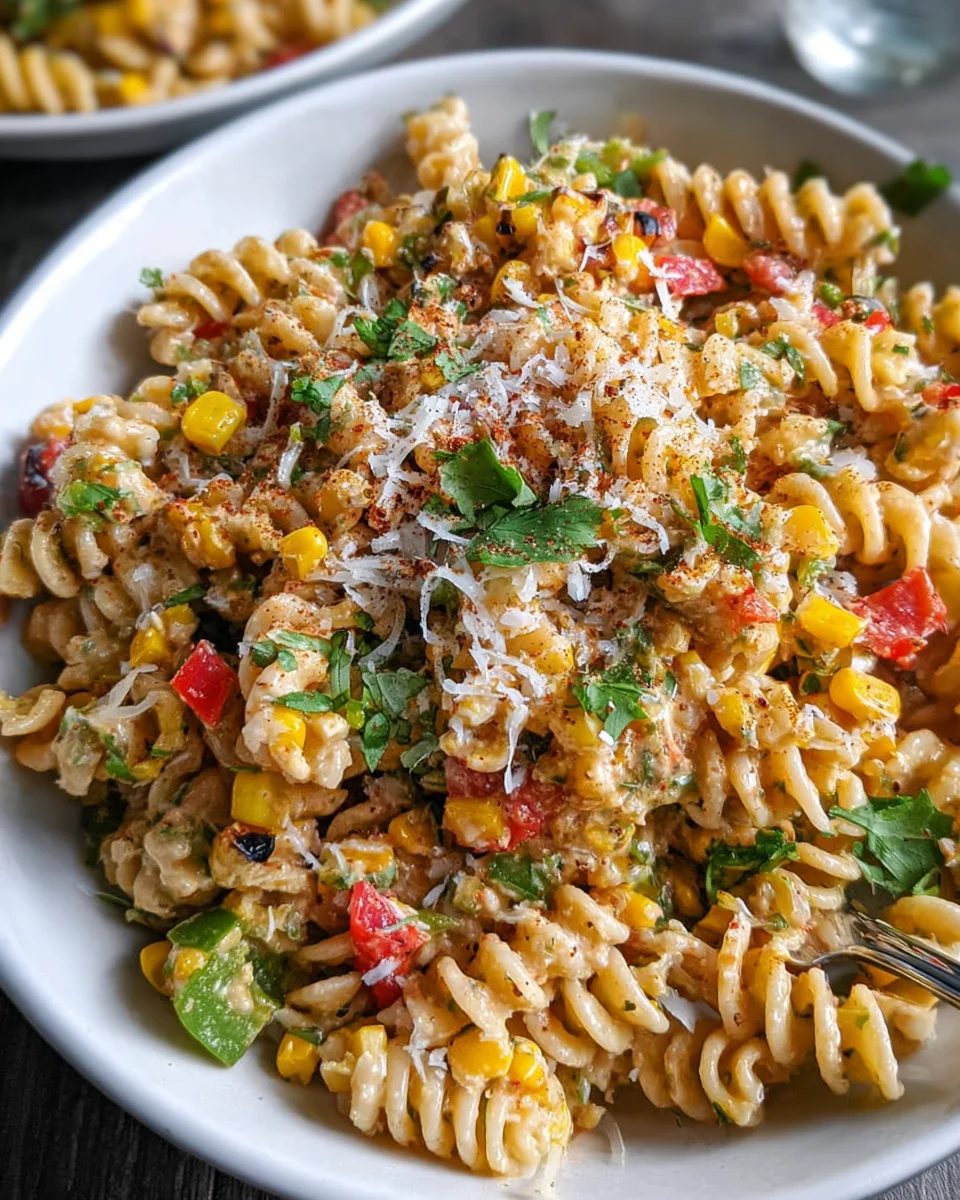 Esquites-Inspired Pasta Salad (Mexican Street Corn-Inspired)