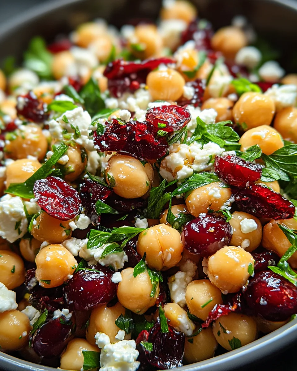 Feta & Cranberry Chickpeas with Lemon Vinaigrette 22 Feta