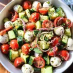 Fresh Cucumber Caprese Salad 21 Fresh Cucumber Caprese Salad