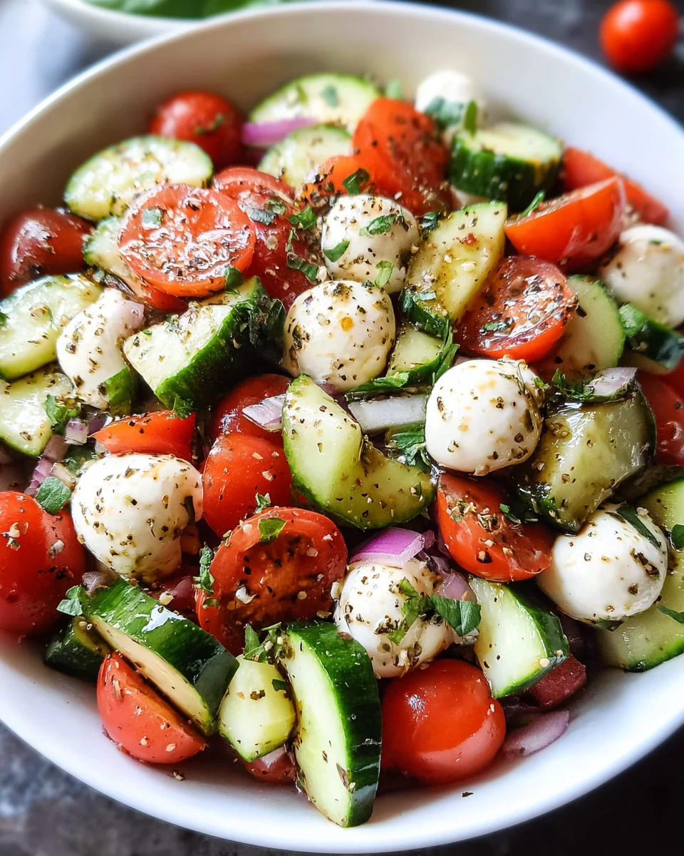 Fresh Cucumber Caprese Salad 19 Fresh