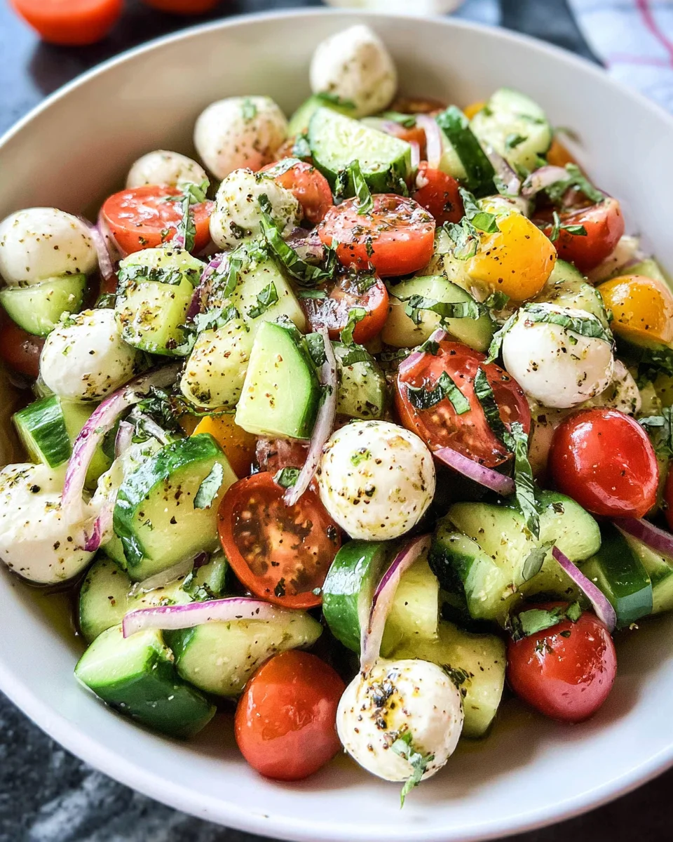 Fresh Cucumber Caprese Salad 20 Fresh