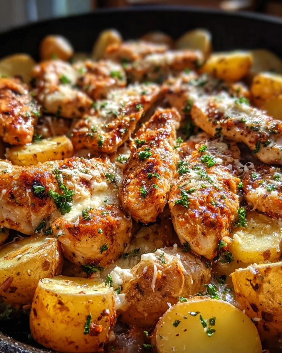 Garlic Parmesan Chicken and Potatoes (One-Pan Dinner)
