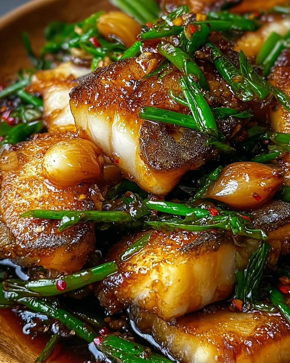 Ginger Onion Fried Sea Bass 19 Ginger