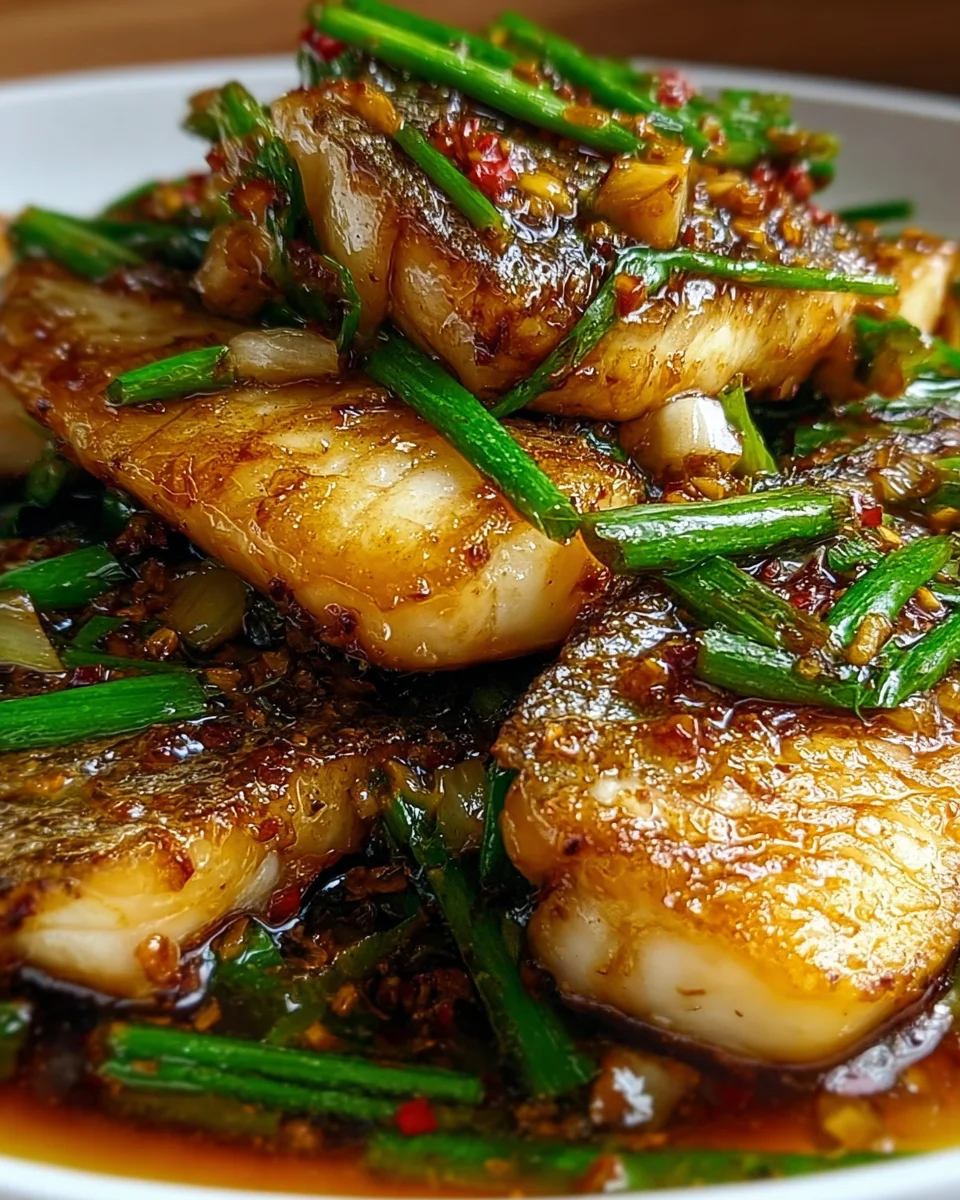 Ginger Onion Fried Sea Bass 20 Ginger