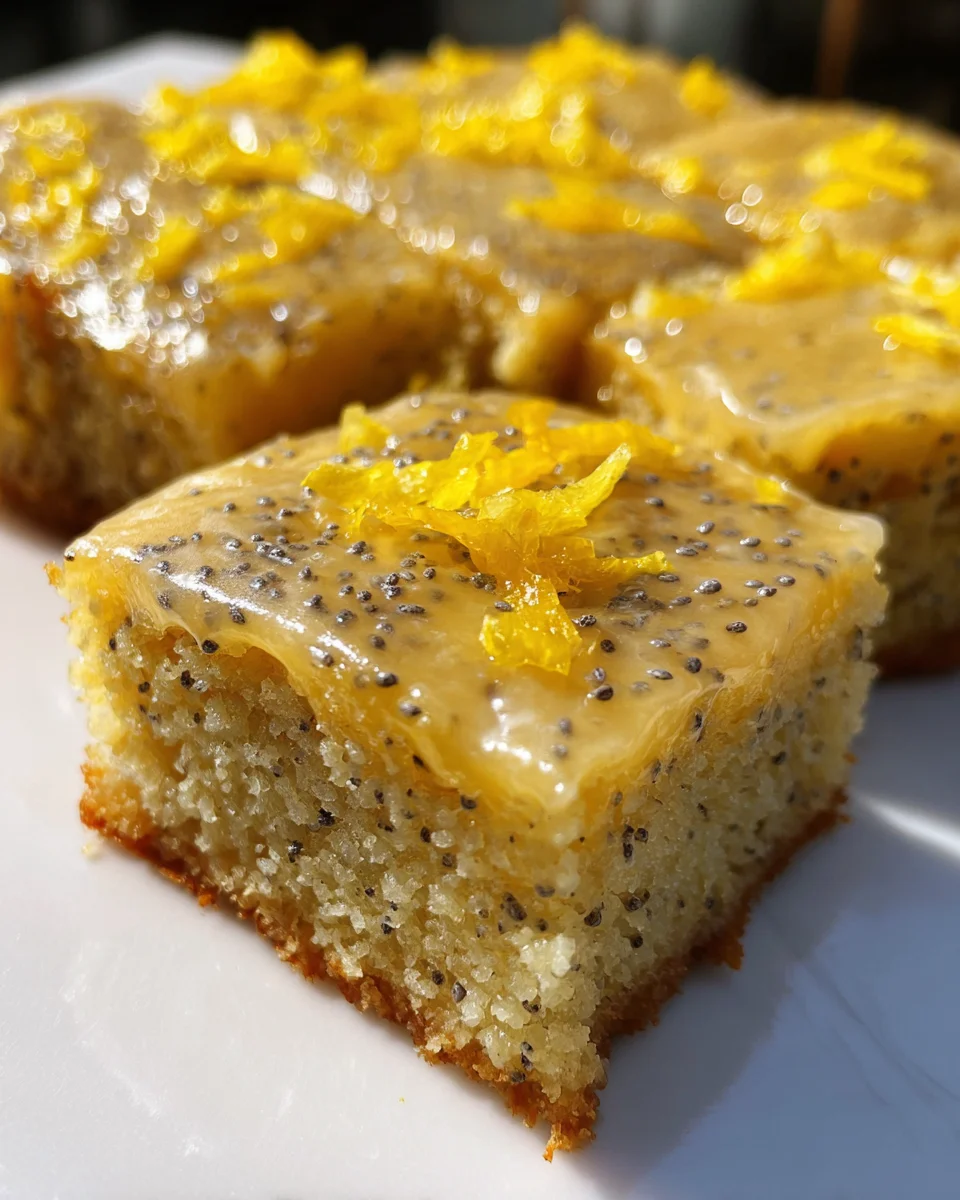 Glazed Lemon Poppy Seed Bars