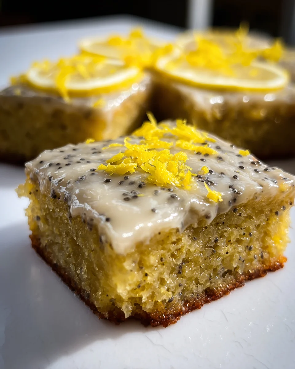 Glazed Lemon Poppy Seed Bars 22 Glazed