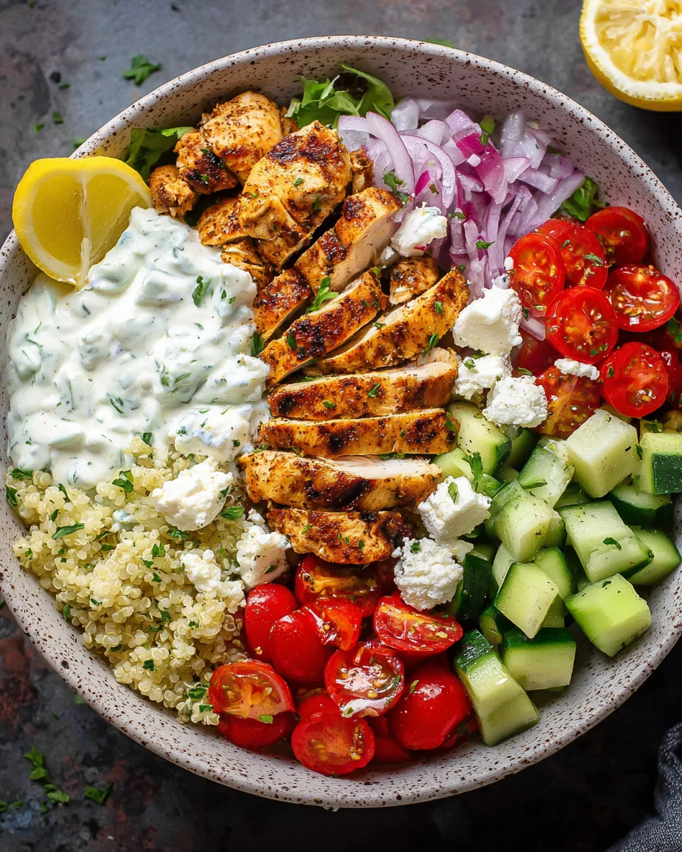 Greek Chicken Bowls 35 Greek