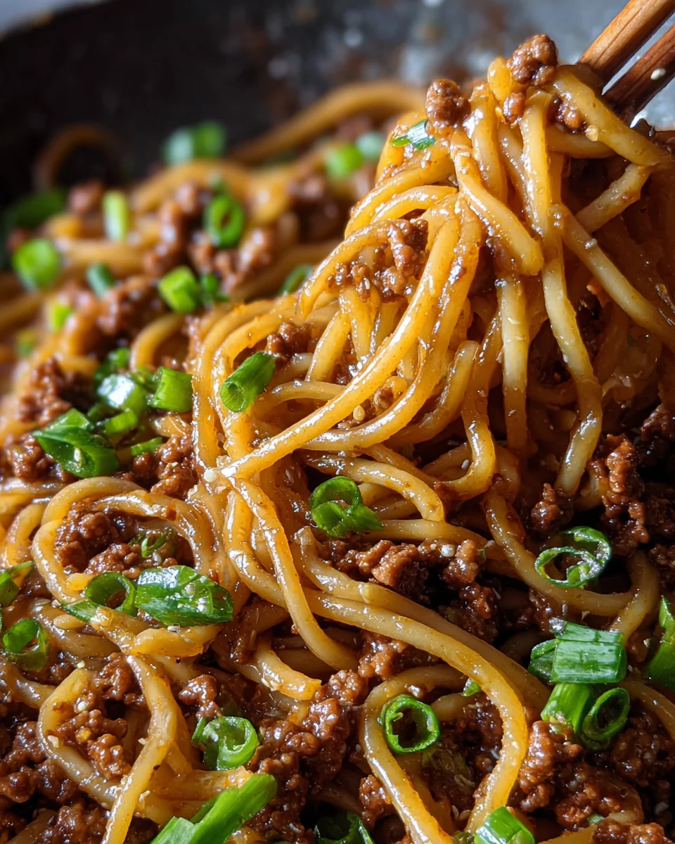 Ground Beef Mongolian Noodles 21 Ground